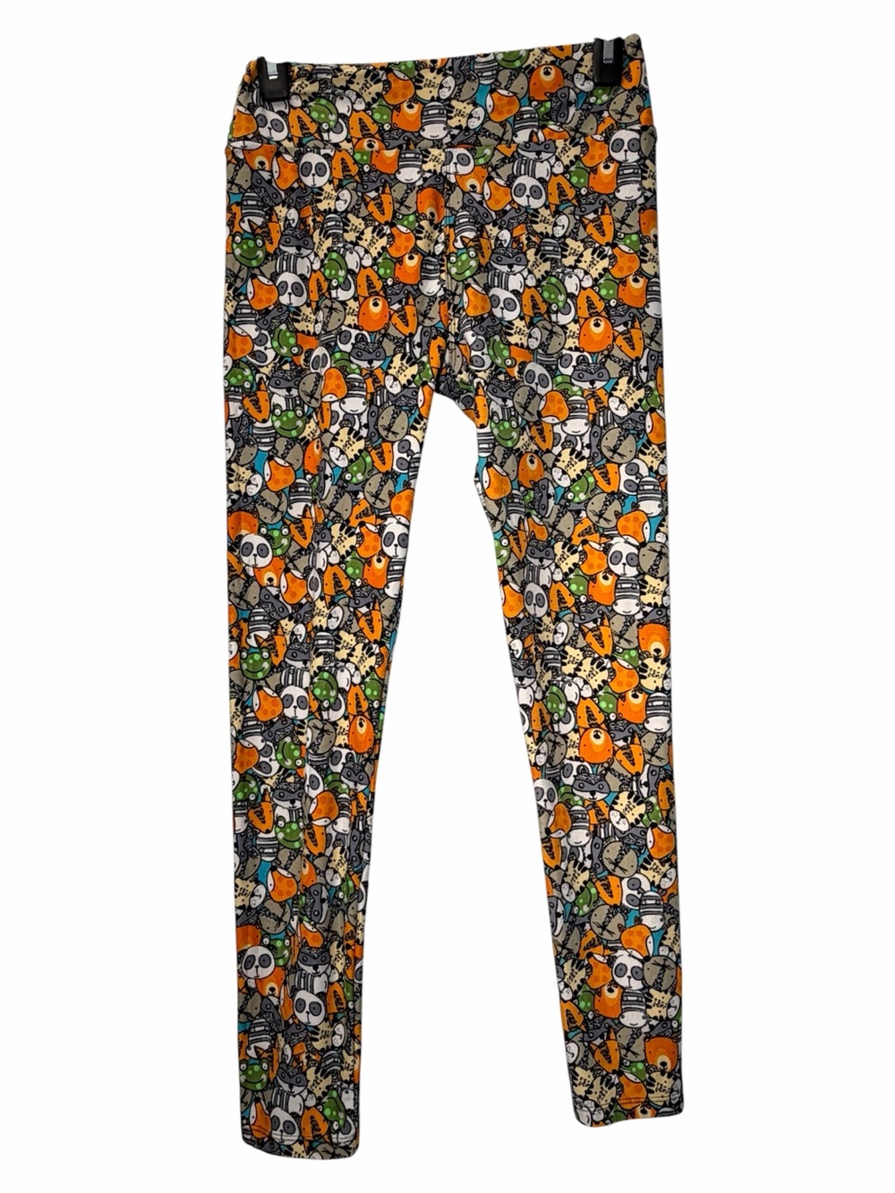LuLaRoe Leggings Multicolor Rare Animal Print Panda Fox Raccoon Frog  OS
